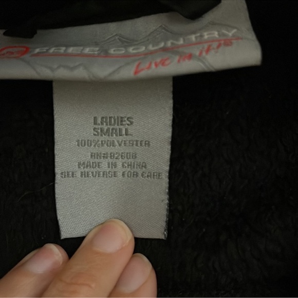 Black Full Zip Up Furry Sherpa Super Soft Light Jacket - Picture 5 of 5